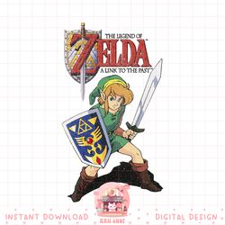 legend of zelda link to the past cartoon art png, digital download, instant