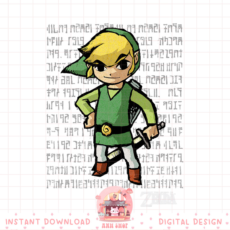 Legend of Zelda Little Link png, digital download, instant .jpg