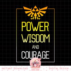 legend of zelda power, wisdom and courage royal crest logo png, digital download, instant