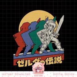legend of zelda retro link kanji portrait png, digital download, instant