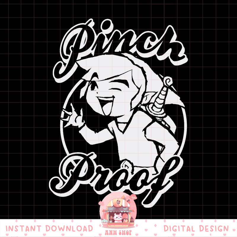 Legend of Zelda Pinch Proof Link White Graphic png, digital download, instant png, digital download, instant .jpg