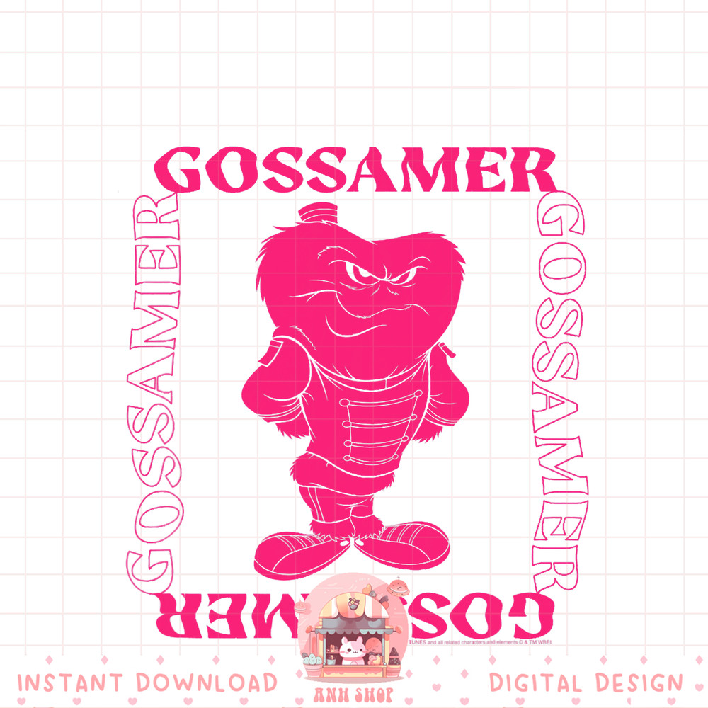 Looney Tunes Gossamer Boxed Portrait png, digital download, instant .jpg