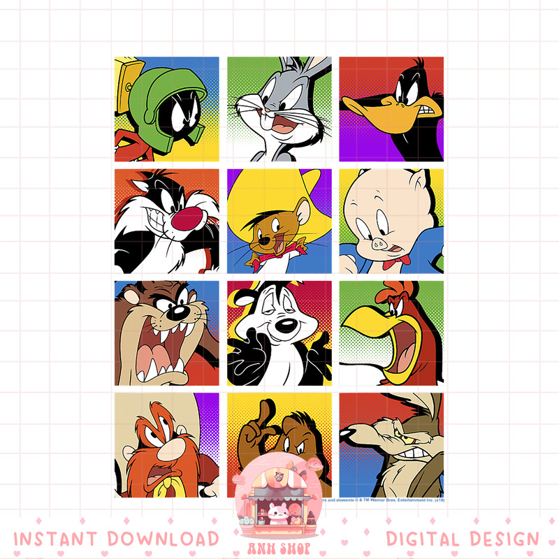Looney Tunes Group Shot Box Up png, digital download, instant .jpg