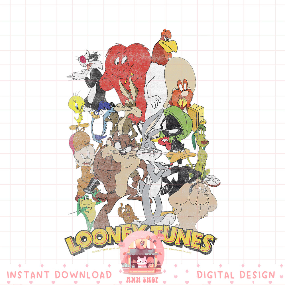 Looney Tunes Group Shot Character Stack png, digital download, instant .jpg