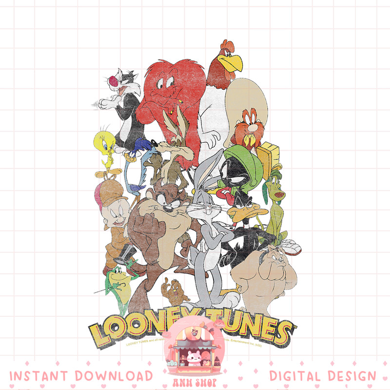 Looney Tunes Group Shot Character Stack png, digital download, instant .jpg