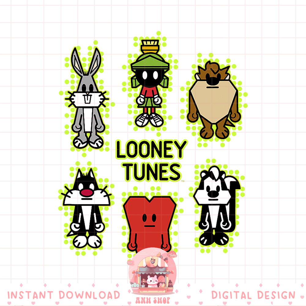 Looney Tunes Group Shot Pixeled Characters png, digital download, instant .jpg
