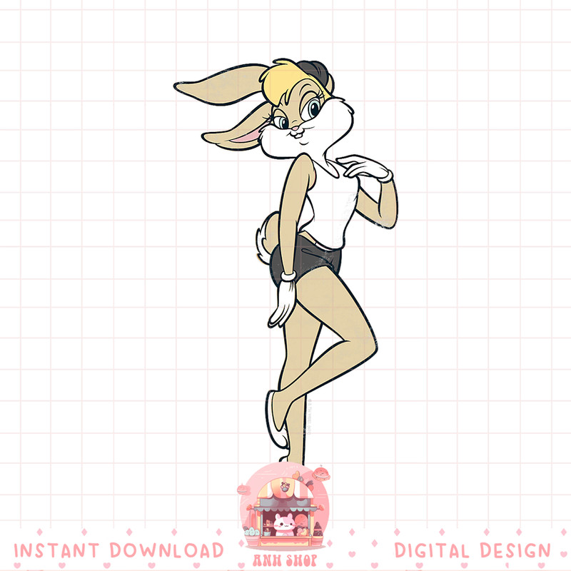 Looney Tunes Lola Bunny Leg Bent Profile png, digital download, instant .jpg