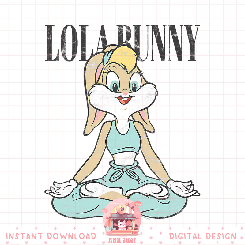 Looney Tunes Lola Bunny Yoga Pose png, digital download, instant .jpg