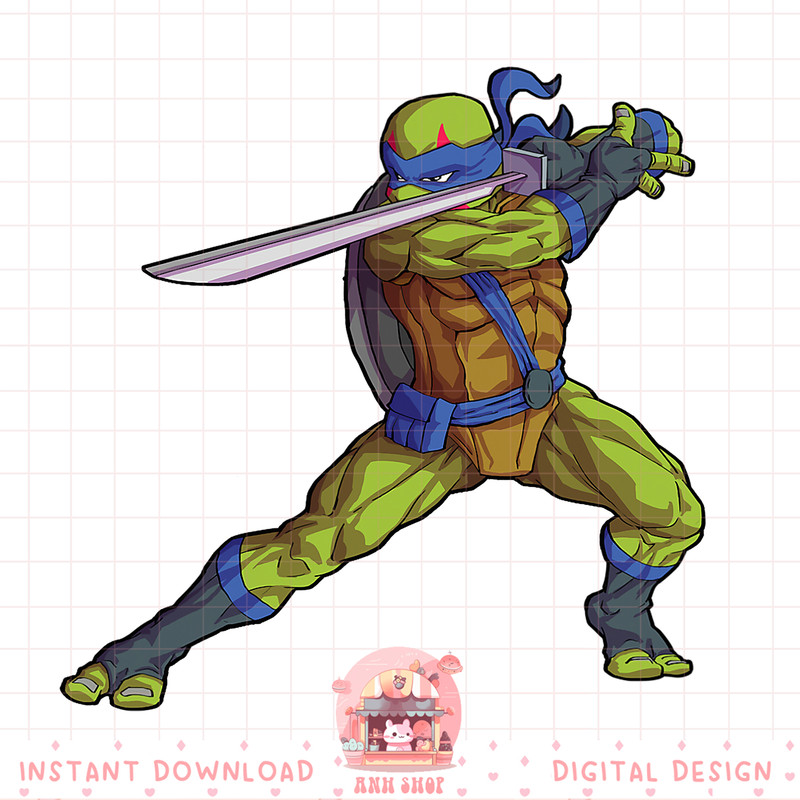 Mademark x Teenage Mutant Ninja Turtles - Leonardo Odachi Shin No Kamae Stance png, digital download, instant .jpg