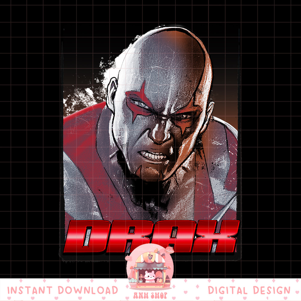 Marvel Guardians Of The Galaxy Drax Hero Comic Poster png, digital download, instant .jpg