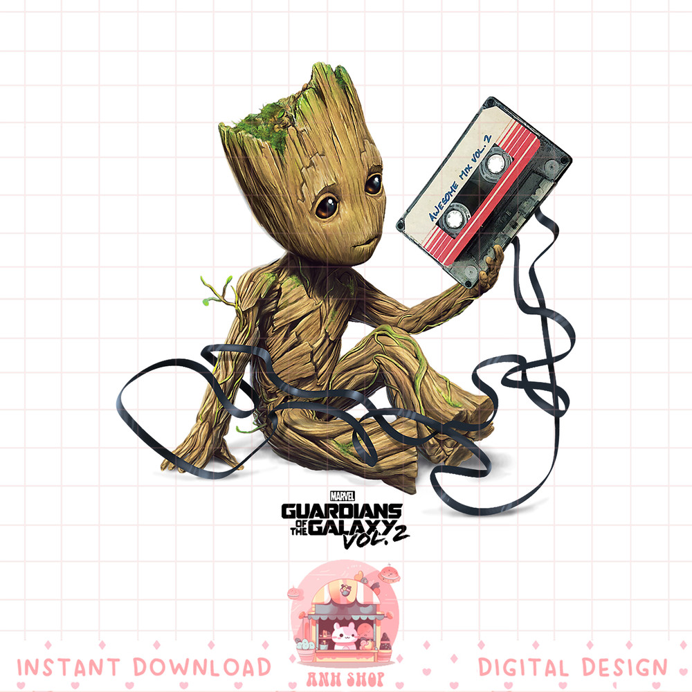 Marvel Guardians Of The Galaxy Vol. 2 Groot Tape Portrait png, digital download, instant .jpg