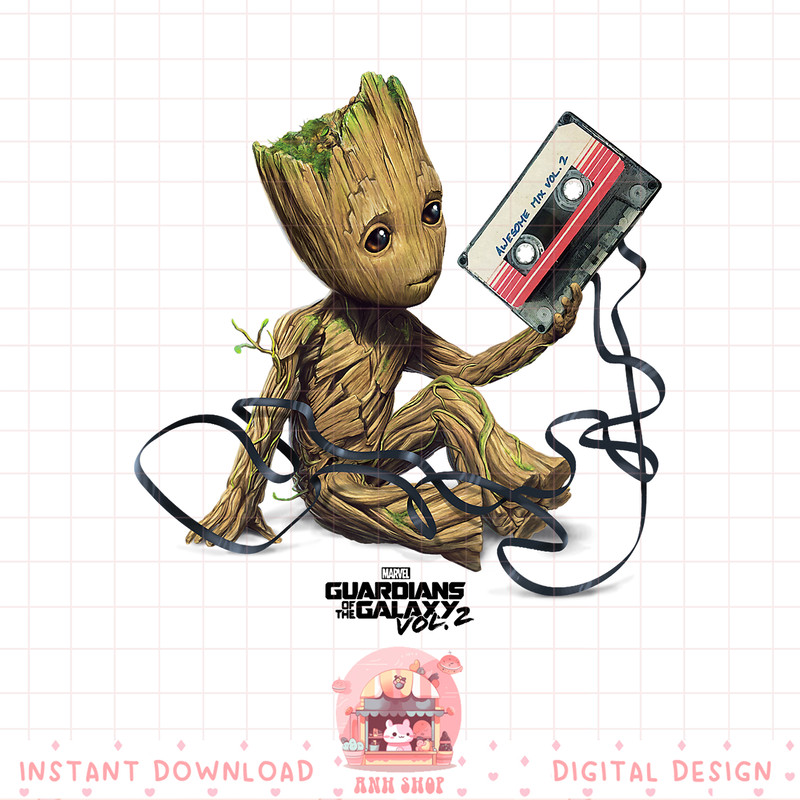 Marvel Guardians Of The Galaxy Vol. 2 Groot Tape Portrait png, digital download, instant .jpg