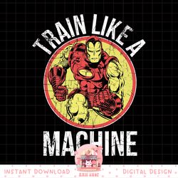 marvel iron man train like a machine vintage graphic png, digital download, instant png, digital download, instant.pngma