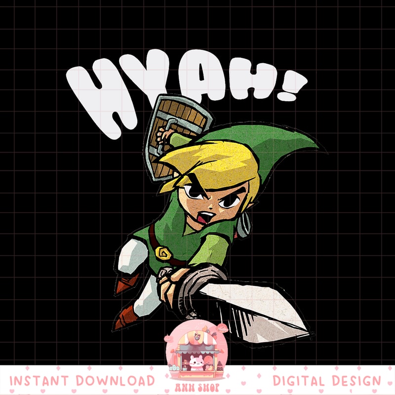 Hyah Deviantart Nintendo Legend Of Zelda Link Hyah Poster png, digital downl | Inspire ...
