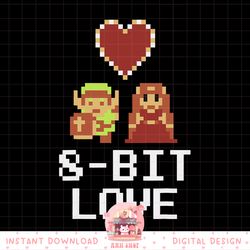 nintendo zelda classic nes link 8-bit love graphic png, digital download, instant png, digital download, instant