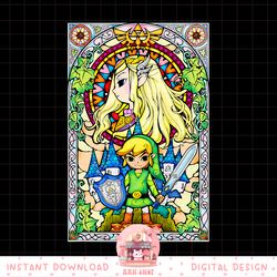 nintendo zelda link _ the princess stained glass png, digital download, instant png, digital download, instant