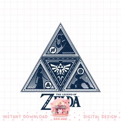 nintendo zelda navy triforce symbolism graphic png, digital download, instant png, digital download, instant