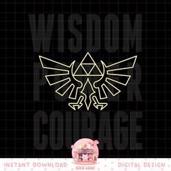 nintendo zelda wisdom power courage hyrule graphic png, digital download, instant png, digital download, instant