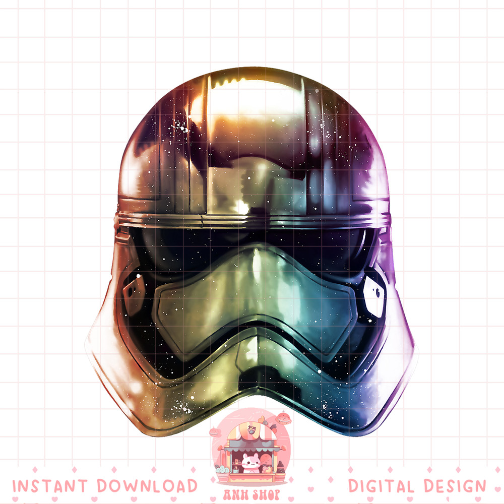 Star Wars The Force Awakens Captain Phasma Helmet Gradient png, digital download, instant .jpg