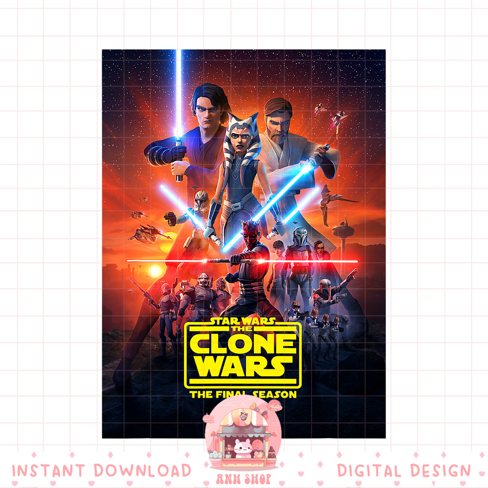 Star Wars The Clone Wars The Final Season Poster png, digital download, instant .jpg