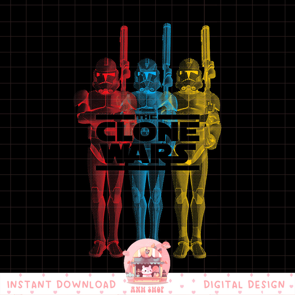 Star Wars The Clone Wars Trooper Trio png, digital download, instant .jpg