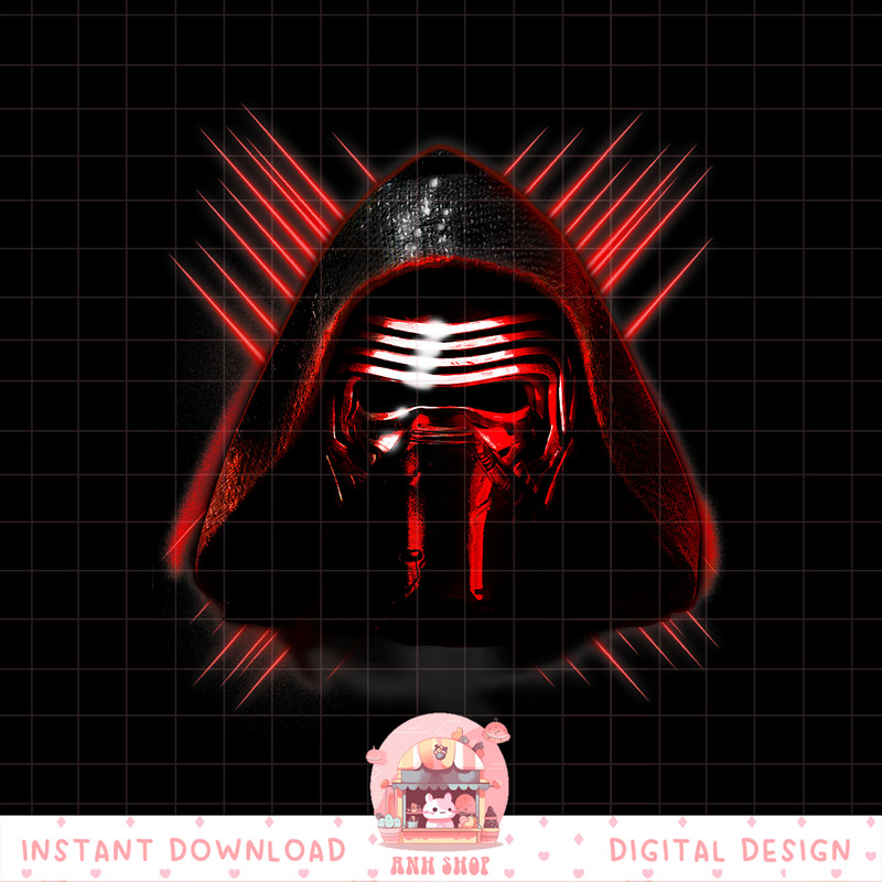 Star Wars The Force Awakens Kylo Ren Red Hue Portrait png, digital download, instant .jpg