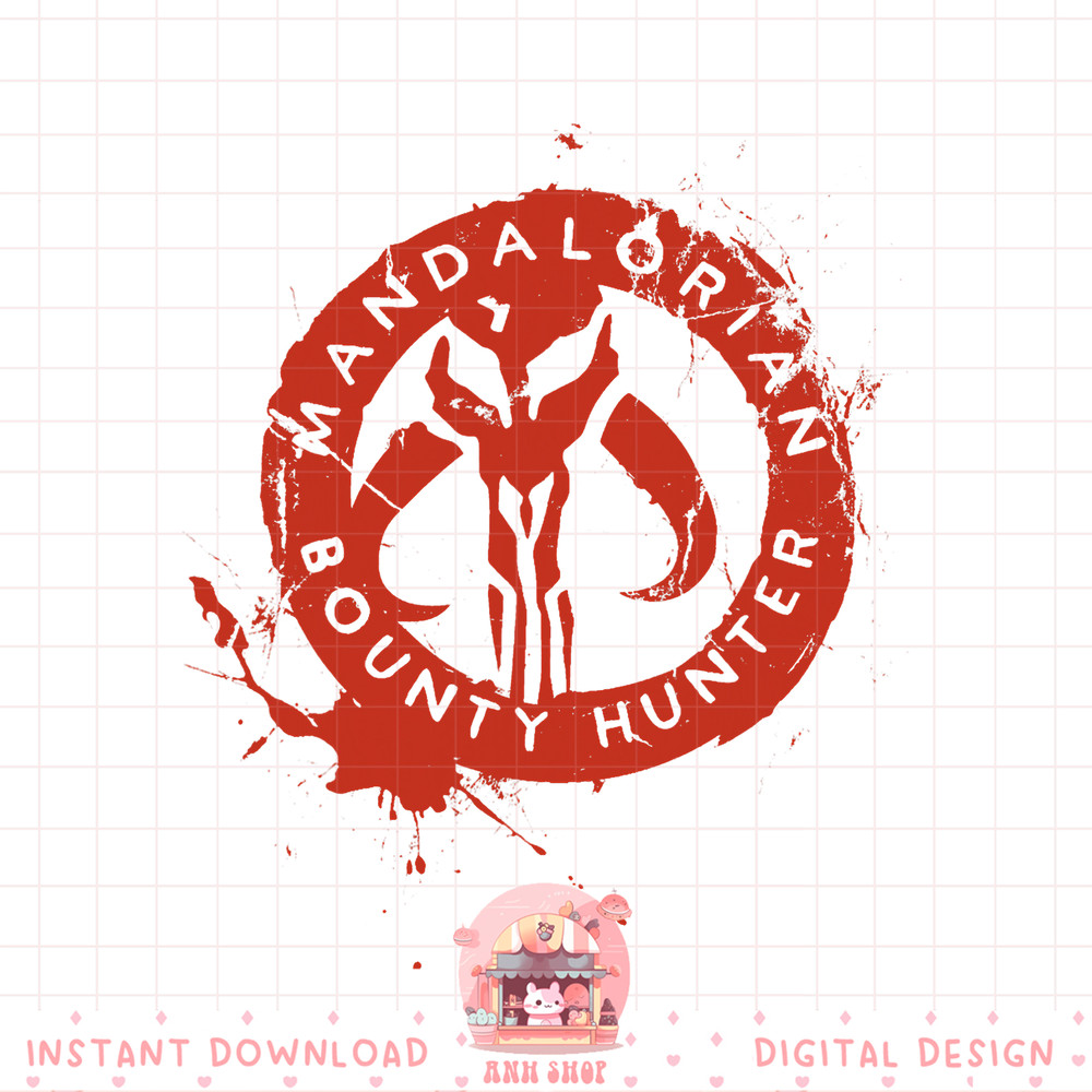 Star Wars The Mandalorian Bounty Hunter Stamp png, digital download, instant .jpg