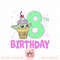 Star Wars The Mandalorian Grogu 8th Birthday Ice Cream Cone png, digital download, instant .jpg