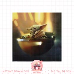 star wars the mandalorian grogu color portrait png, digital download, instant