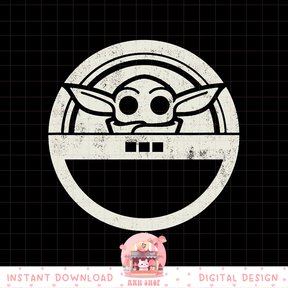 Star Wars The Mandalorian Grogu Floating Pod Sticker png, digital download, instant .jpg