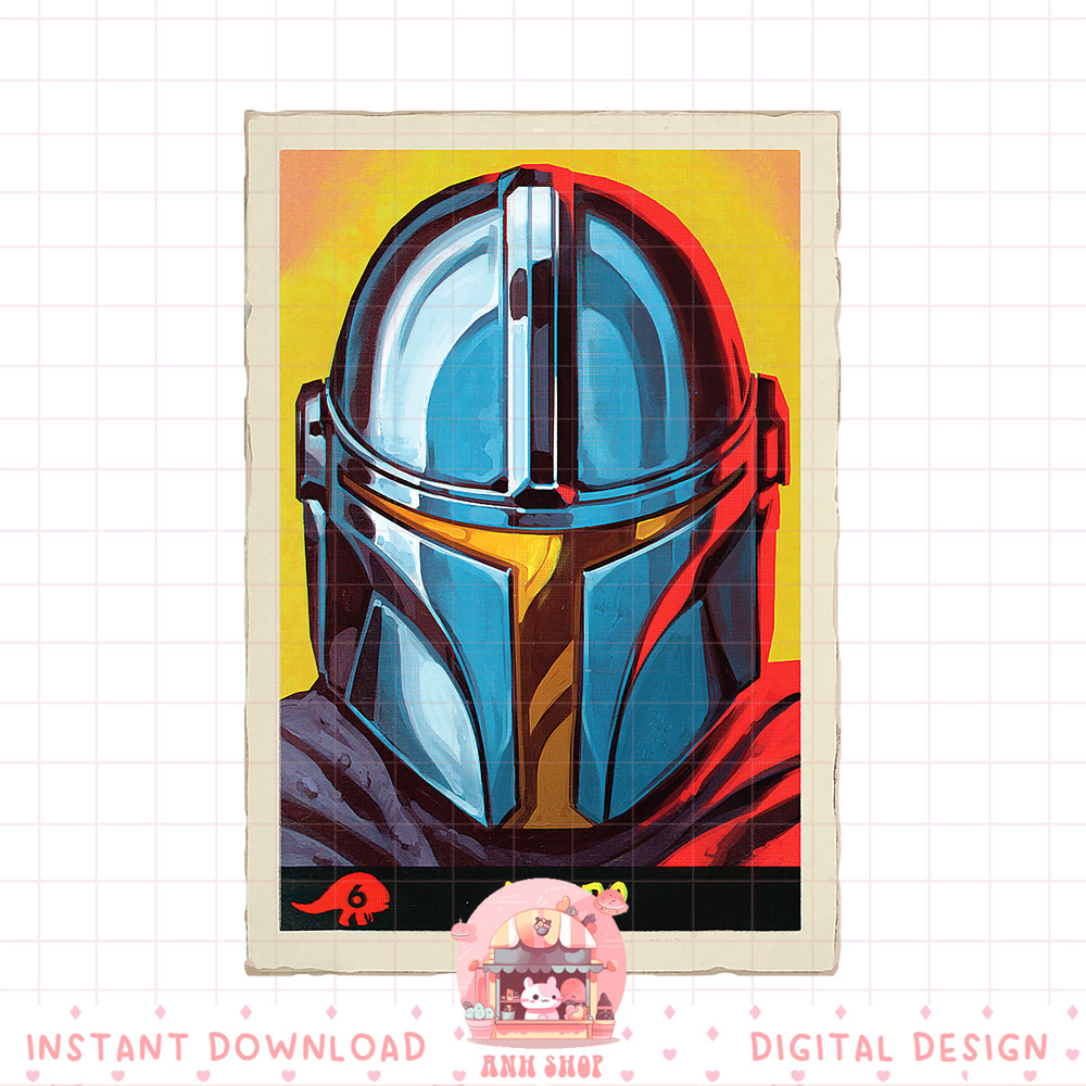 Star Wars The Mandalorian Mando Trading Card png, digital download, instant .jpg