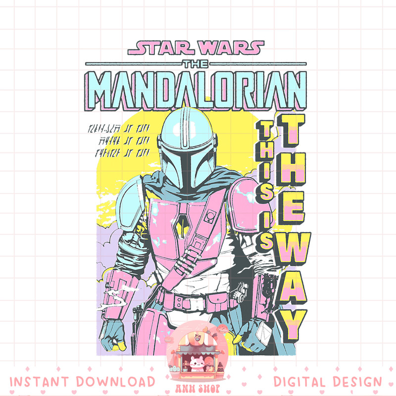 Star Wars The Mandalorian Pop Art Poster png, digital download, instant .jpg