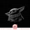 Star Wars The Mandalorian The Child Black _ Grey Portrait png, digital download, instant .jpg