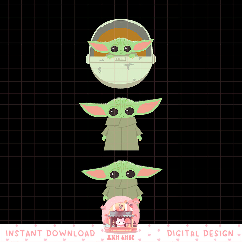 Star Wars The Mandalorian The Child Cartoon Poses png, digital download, instant .jpg