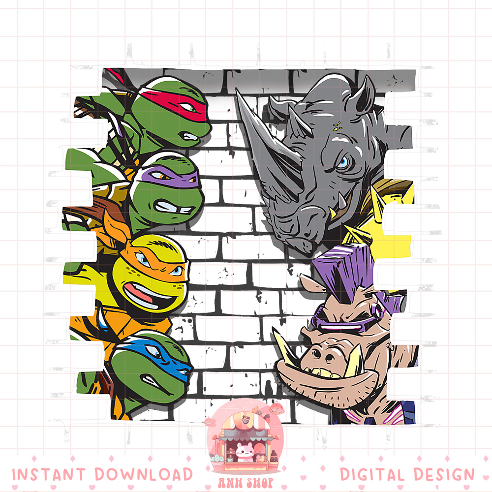 Teenage Mutant Ninja Turtles Brick Wall Action png, digital download, instant.pngTeenage Mutant Ninja Turtles Brick Wall Action png, digital download, instant .