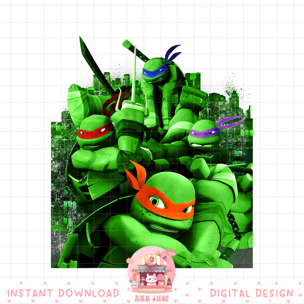 Teenage Mutant Ninja Turtles Mean Green Action Graphic Tee .jpg