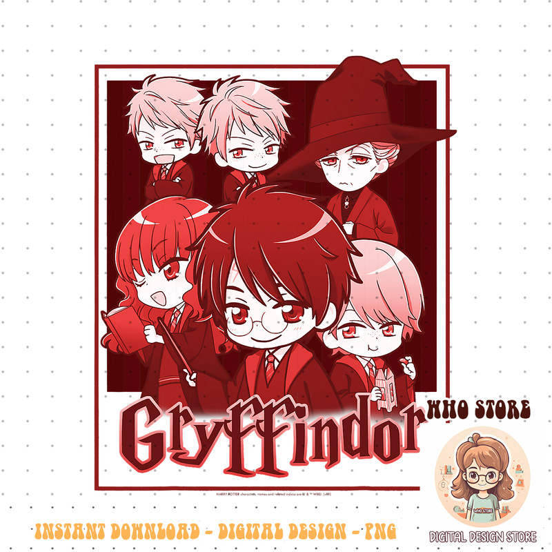 Harry Potter Gryffindor House Group Shot Anime PNG Download.jpg