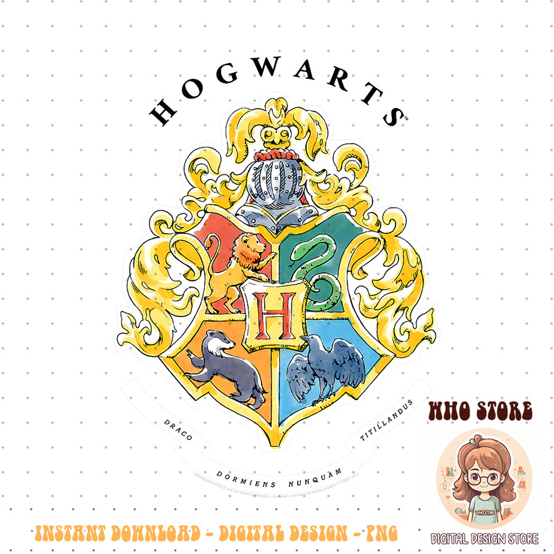 Harry Potter Hogwarts Crest in Watercolors PNG Download.jpg