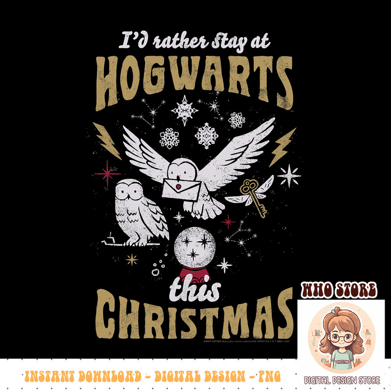 Harry Potter Hogwarts For Christmas Poster PNG Download.jpg