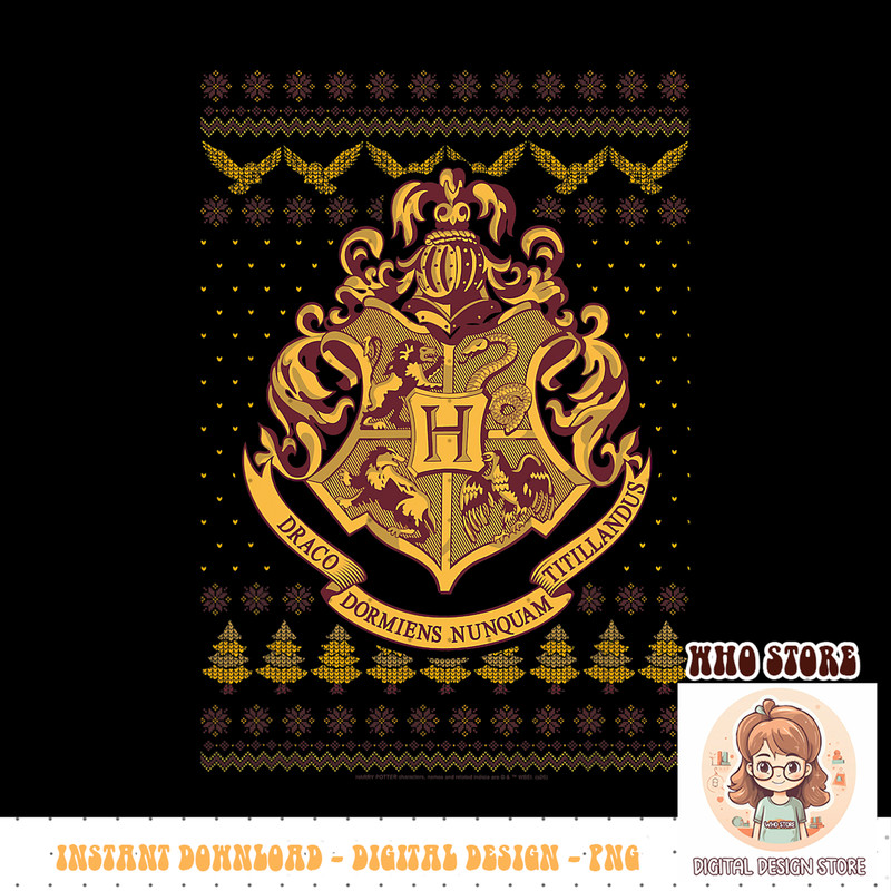 Harry Potter Hogwarts Ugly Christmas Sweater Pattern PNG Download.jpg