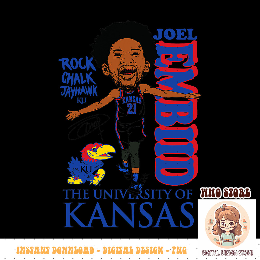 Joel Embiid Kansas Jayhawks Basketball Player PNG sublimation copy.jpg