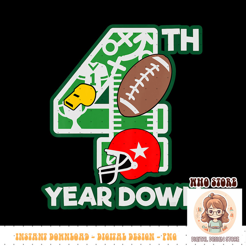 Kids 4th birthday football theme party shirt 4 year old boy girl PNG sublimation copy.jpg
