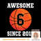 Kids 6th Birthday Basketball Lover 6 Years Old Vintage Sports PNG sublimation copy.jpg