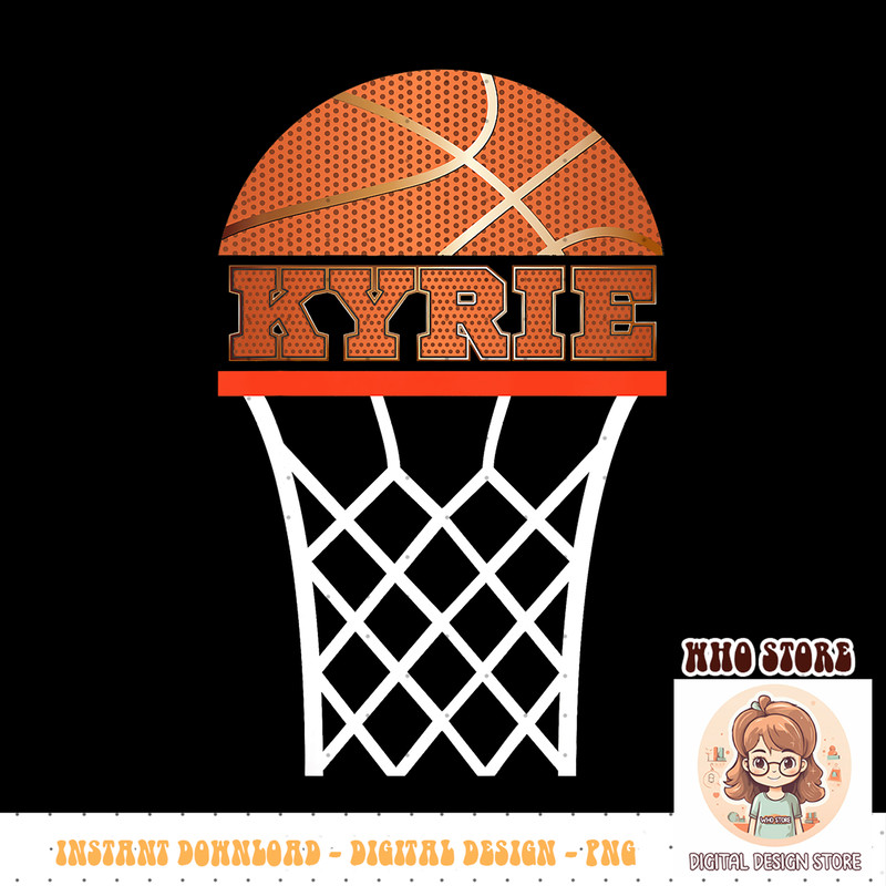 Kids Basketball Apparels Boy Custom Name Kyrie, Youth PNG Download.jpg