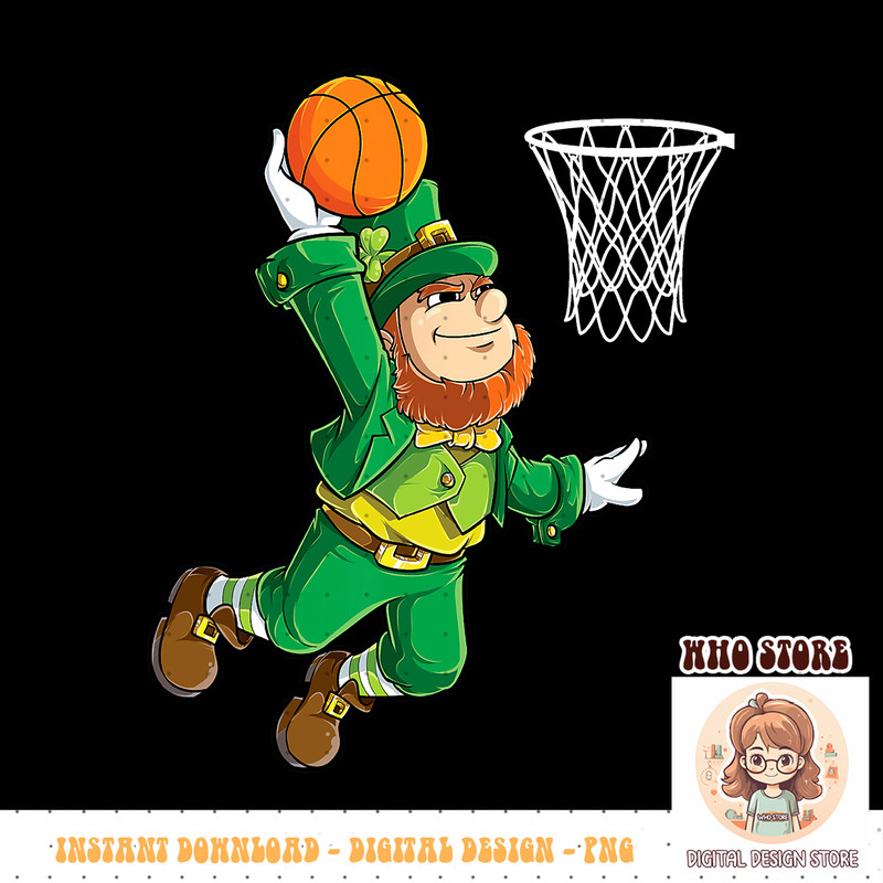 Leprechaun Basketball Dunk St Patricks Day Boys Men Sports PNG sublimation copy.jpg