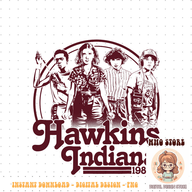 Netflix Stranger Things Hawkins Indiana Group Shot 1985 PNG Download.jpg