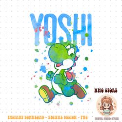 nintendo super mario yoshi watercolor splash graphic png download png download