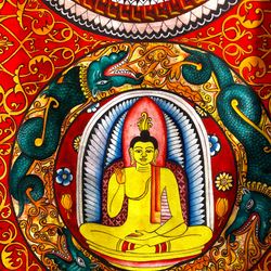 lord buddha original canvas painting