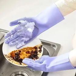 magic silicone dishwashing gloves