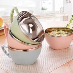 stainless steel bowl with handle
